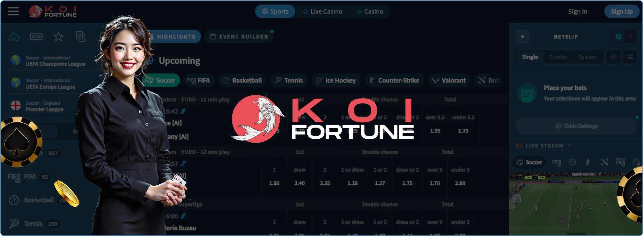 Koi Fortune ライブディーラー